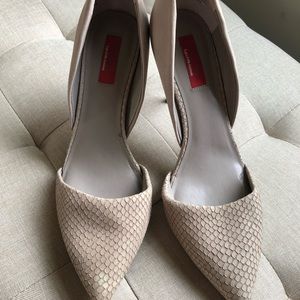 Saks Fifth Avenue Red heels D’orsay 8.5